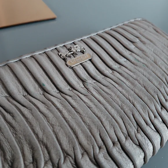 Coach Metallic Gray Women's Wallet - Picture 9 of 11